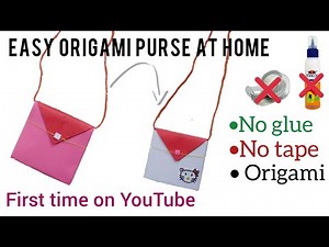 Origami Coin Purse (no glue) || how to make multi colour purse || paper crafts ||