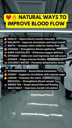 NATURAL WAYS TO IMPROVE BLOOD FLOW #naturalremedies #healthtips #bloodcirculation