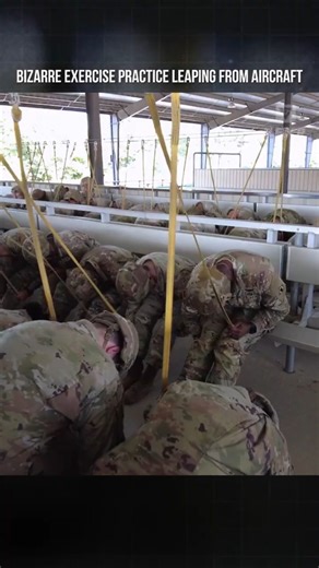 Bizarre Exercise to Practice Leaping From Aircraft