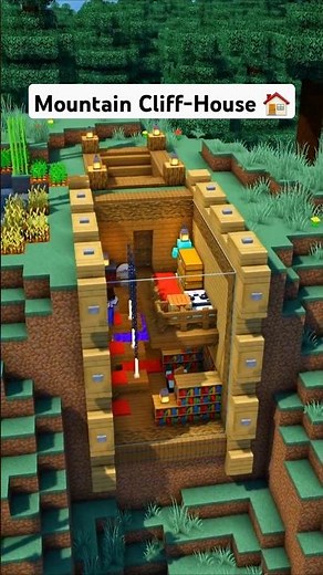 Minecraft Mountain Cliff House 🏠 #minecraft