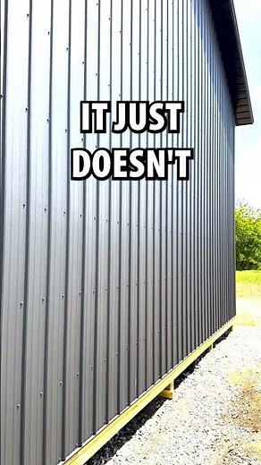 Pole Barn Metal #construction #pole barn #matteblack #blackmetal