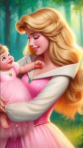 Disney Princesses with Their Babies #disney #disneyart #disnyprincess
