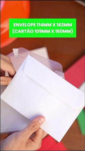 ROMITEC Envelope Carta Vergê com cartão branco #envelope #conviteinfantil