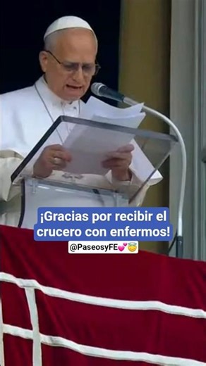 El Papa agradece a #españa por recibir Crucero con hantavirus #papa PaseosyFE 💕😇