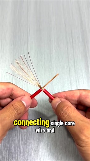 Connecting single-core wire and multi-strand wire, do you know how #electrian #electricaltech | DIY Electrical Wiring