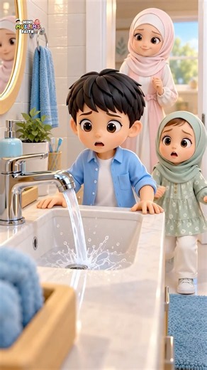 Who Left the Water Running?! 💧Teach Kids Not to Waste Water! #shorts #kidscartoon