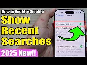 How to Enable/Disable 🔍 Show Recent Searches on iPhone 16/16 Pro Max 📱 | iOS 18