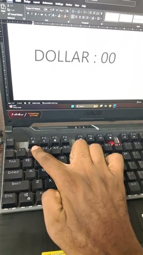 Dollar Symbol #youtubeshorts #beginnerfriendly #windows