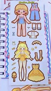 [💙PAPER DIY🎀] Princess Sticker Handbook / Notebook - Yellow, Pink, & Blue