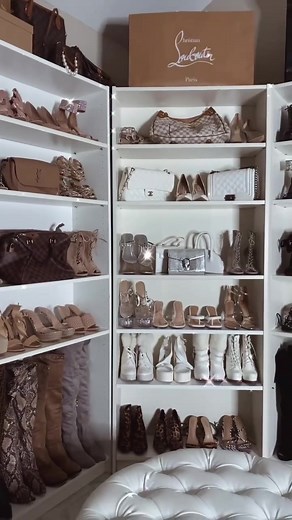 Stylish Neutral Heels Closet Organization