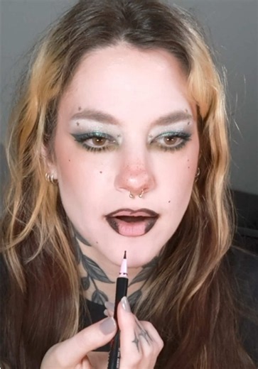 BLACK LIP LINER 🖤 one of my favorite things in this universe and this is a black lip liner stain huh 🤔 putting it to the test immediately @NYX Professional Makeup #makeup #nyxcosmetics #blacklipliner #makeupreview #lipliner
