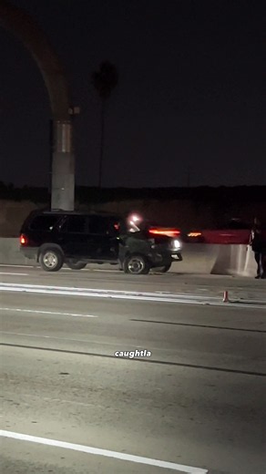 A collision involving multiple vehicles temporarily blocked portions of the 110 Freeway during the overnight hours. One damaged SUV came to rest inside the HOV lanes while CHP worked to secure the scene. Witnesses reported seeing occupants crossing lanes after the crash before officers arrived. No injuries were reported. A traffic break was conducted while crews cleared the roadway and removed the damaged vehicles. Independent Los Angeles news coverage filmed exclusively by us, Caught LA. On-sce