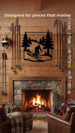 Snowbound Metal Wall Art | Custom Ski Cabin & Mountain Decor Made in the USA
