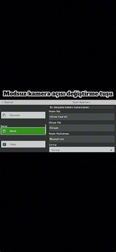 Modsuz kamera açısı değiştirme tuşu #minecraft #bome