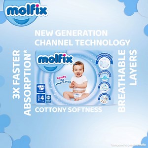 2.5K views · 22 reactions | Naye Molfix ki New Generation Channel Technology provides 3X Faster Absorption. New Molfix is Comfy like Mom's Hug Molfix - Absolute Quality, Try Absolutely! *compared to previous Molfix #Molfix #New #Renewed #ComfyLikeMomsHug #TryNow! | Molfix Pakistan | Facebook