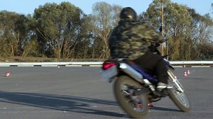 Motorcycle Practice Traffic Between Cones Moto Stock Footage Video (100% Royalty-free) 15490504 | Shutterstock