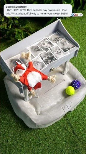 Creating a memorial grave for my beloved dog 🐾💛🕯️ #petloss #memorialideas