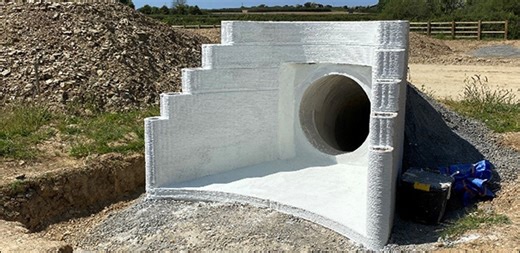 Cambridge researchers help develop smart, 3D printed concrete wall for National Highways project