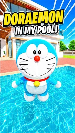 मेरे स्विमिंग पूल में Doraemon आ गया 😳💙 | Crazy Surprise! #shorts #villa #gaming