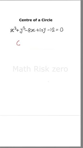 How to find the Center of a Circle Equation (Fast Shortcut)