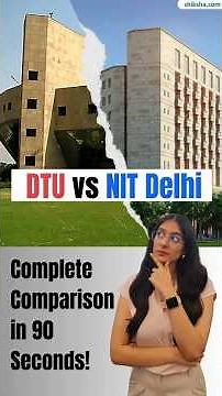 DTU vs NIT Delhi: Which is better? Compare Ranking, Courses, Salary, Campus, Alumni #dtu #nitdelhi