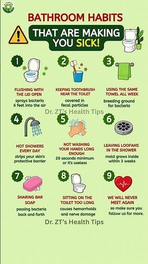 9 Bathroom Habits That Could Be Making You Sick — Stop These Common Mistakes | Dr. ZT's Health Tips