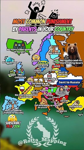 Most common punishment in your country. 🌍😡 #map #mapping #mapper #geography #europe #geo #Maps