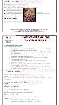 NIOS Class 10 Basic Computing (608) Practical File Solved PDF Download March 2026