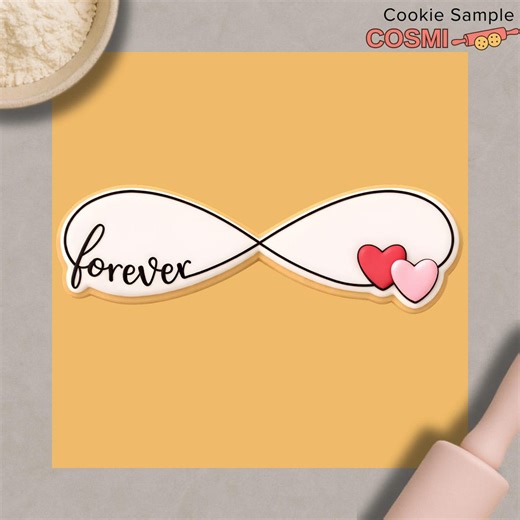 Infinity Forever Cookie Cutter | Love Infinity Biscuit Embosser | Romantic Wedding Valentine Cookie Cutter - Etsy