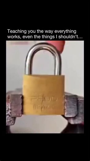 The Way Everything Works on Instagram: "This short clip highlights a lesser-known weakness found in certain low-security padlocks, where strong neodymium magnets can manipulate internal components without leaving any visible damage. While the outer body of the lock may be brass, the internal pins and springs in cheaper designs are often made from ferromagnetic steel, allowing a magnetic field to interfere with the locking mechanism and release the shackle. This technique only works on specific, 