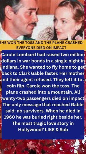 The Coin Flip That Killed Carole Lombard and Destroyed Clark Gable #news #entertainmentnews