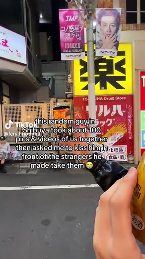 Shibuya Boy Asks for a Kiss After Taking Photos