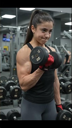 Melanie 15 Years old curls training