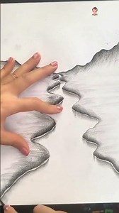 Turning Simple Pencil Lines Into a Peaceful Mountain Landscape #PencilArt #PencilDrawing #Sketching