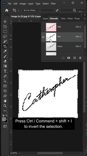 Digital Signature in Photoshop | Step-by-Step Tutorial #shorts #photoshop