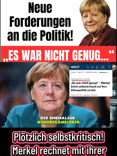 Angela Merkel sorgt mit einer ungewöhnlich offenen Rede im Kloster Maria Laach für Aufsehen. In ihrer Fastenpredigt blickt die ehemalige Bundeskanzlerin selbstkritisch auf ihre Klimapolitik zurück und sagt klar: Die Maßnahmen hätten nicht ausgereicht. Gleichzeitig richtet sie deutliche Forderungen an die aktuelle Politik – vom Schutz der Schöpfung bis hin zur stärkeren Regulierung sozialer Medien. #AngelaMerkel #Klimapolitik #DeutschlandPolitik