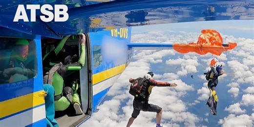 Skydiver dangles at 15,000 feet after parachute catches on plane’s tail