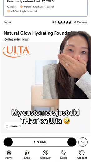 Woke up to more reviews of our foundation on Ulta.com 😭🫶