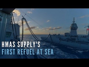 HMAS Supply's first refuel at sea