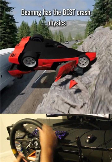 Ferrari F40 Crash in BeamNG Simulation