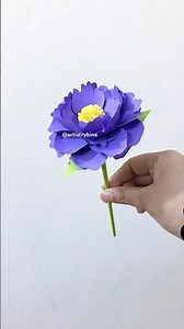 paper flower making | Aesthetic purple from paper | flower making from paper #shorts #craft