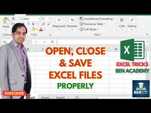 How to Open and Close Files in Excel | Beginner Excel Tutorial