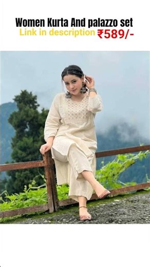 Women Kurta And palazzo set #womensclothing #fashion #kurtaplazzo