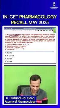 Pharmacology Exam Recall | INICET May 2025 | Dr. Gobind Rai Garg