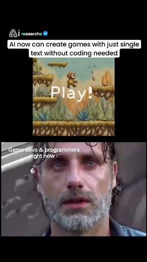 AI researches | AI on Instagram: "Google DeepMind's 'Genie', an AI that can generate interactive video games. This is a huge deal. Genie is trained on 200,000 hours of unsupervised public internet gaming videos and can generate video games from a single prompt or image. But here's what's insane: Despite not being trained on action or text annotations, the foundation model can determine who the main character is and enable a user to control that character in the generated world. It does this thro