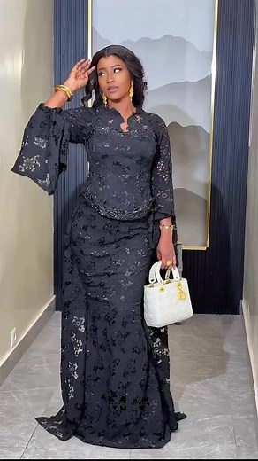 Elegant Black Lace Dress Showcase with Accessories