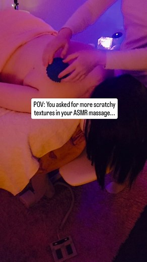 When my client said she wanted more scratchy sensations, I knew exactly what she meant. It’s all about finding that perfect balance of comfort and stimulation. Every ASMR massage is uniquely customised to what you need most, whether that’s soft, slow, gentle, or just a little extra scratchy, I got you. | ASMRmassagetherapy