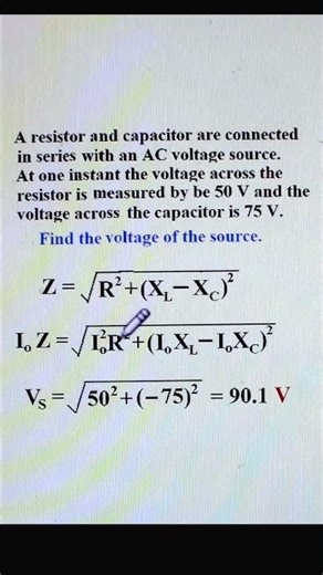 Voltage of an AC RC Circuit