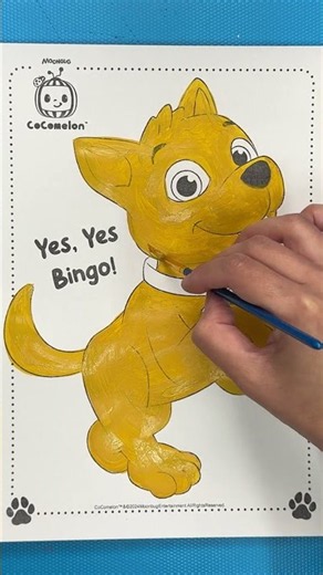 Let's Paint Bingo in 20 SECONDS! 🐶🖌️ #cocomelon #art #dog