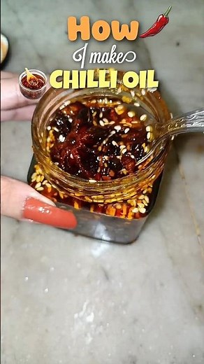 My way of making chilli oil 🌶️ #chillioil #recipe #seasoning #homemade